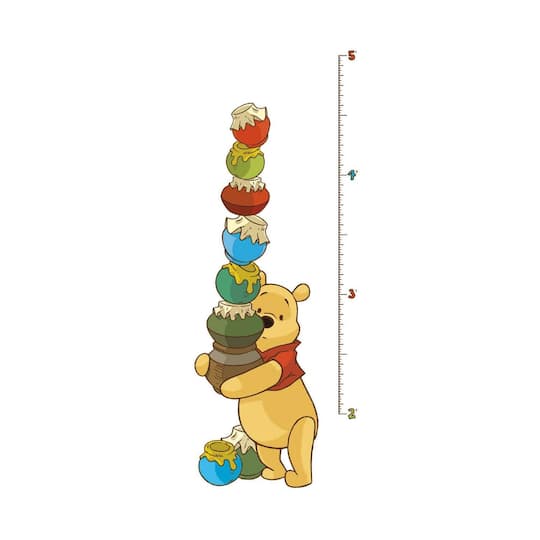 RoomMates Winnie the Pooh Peel &#x26; Stick Inches Growth Chart